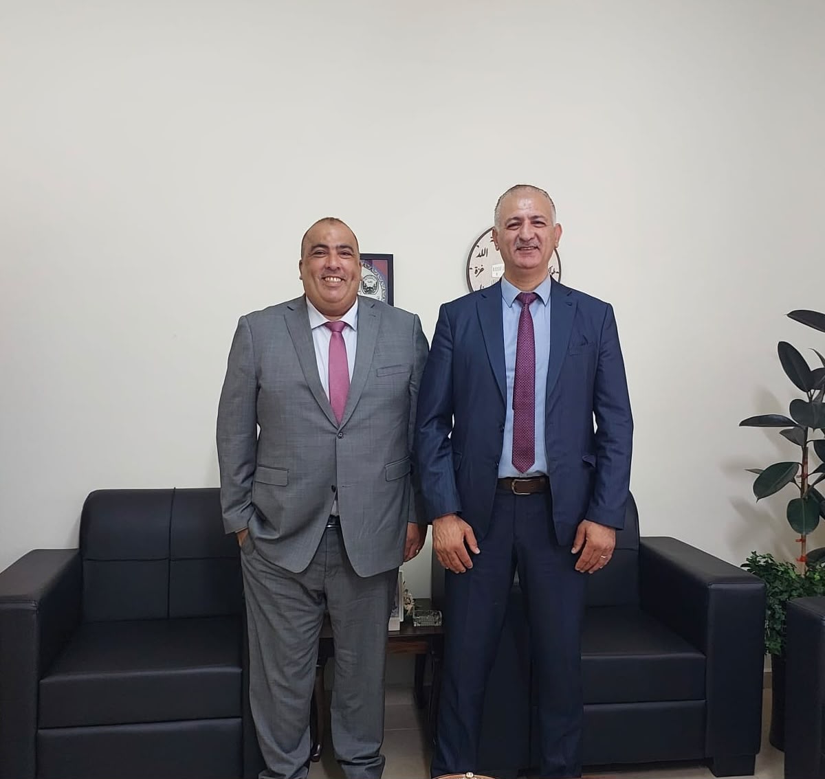 مدير المعهد المصرفي الفلسطيني يزور رئيس الهيئة الوطنية للتعليم والتدريب تامهني والتقني ويبحثان التعاون المشترك
